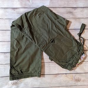 Koi Lindsey Cargo Scrub Pants, Women's LARGE TALL, Olive Green